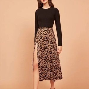 Reformation Zoe Tiger Skirt